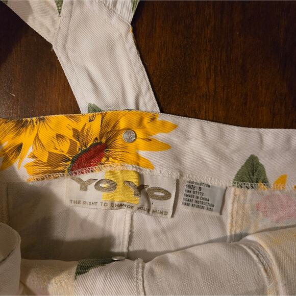 Vintage 90s Mini Sunflower Print Cotton Dress - Picture 5 of 5